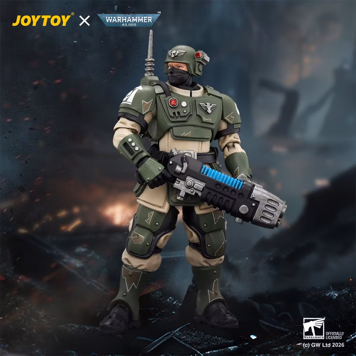 Warhammer 40,000 Astra Militarum Kasrkin 4 with Plasma Gun 1/18 Scale Action Figure