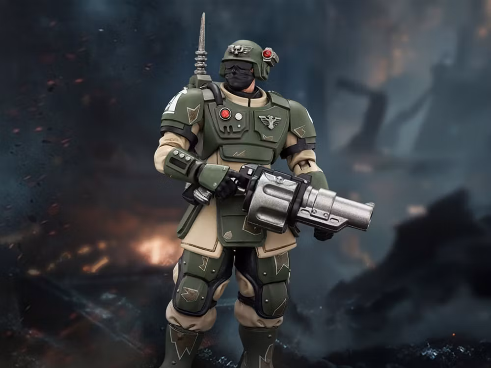 Warhammer 40,000 Astra Militarum Kasrkin 5 with Grenade Launcher 1/18 Scale Action Figure