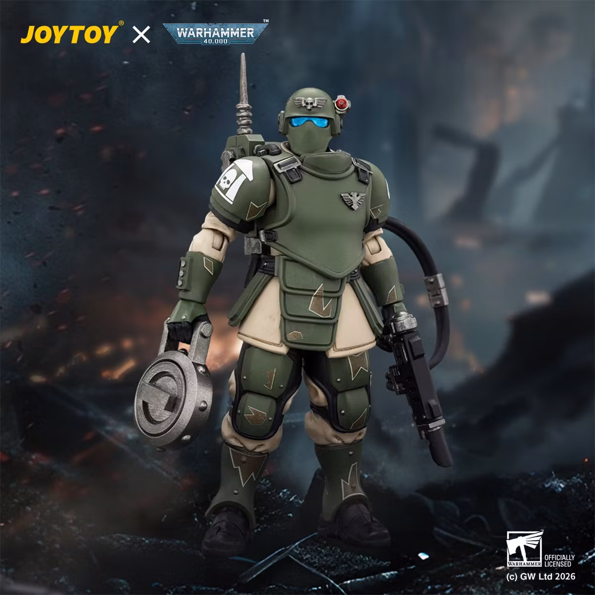 Warhammer 40,000 Astra Militarum Kasrkin 6 with Hot-shot Laspistol 1/18 Scale Action Figure