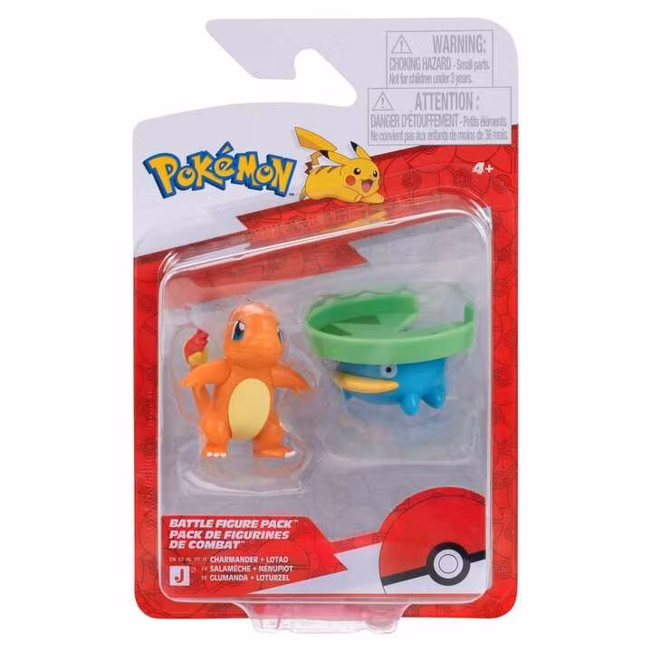 Pokemon Battle Figure 2-Pack Lotad & Charmander