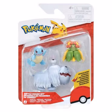 Pokemon Battle Figure 3-Pack Squirtle, Greavard & Bellossom