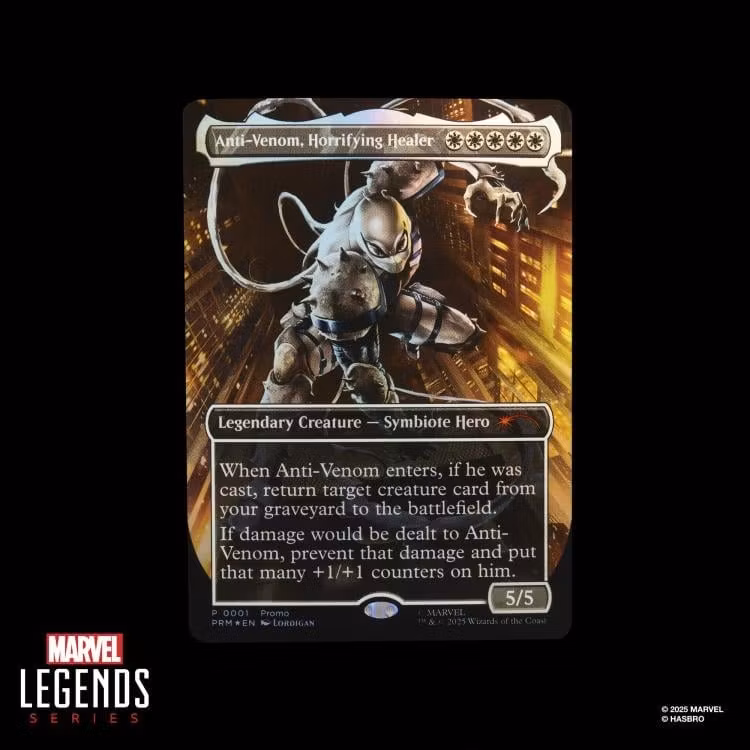 Marvel Legends Agent Anti-Venom Action Figure with Exclusive Magic: The Gathering Card