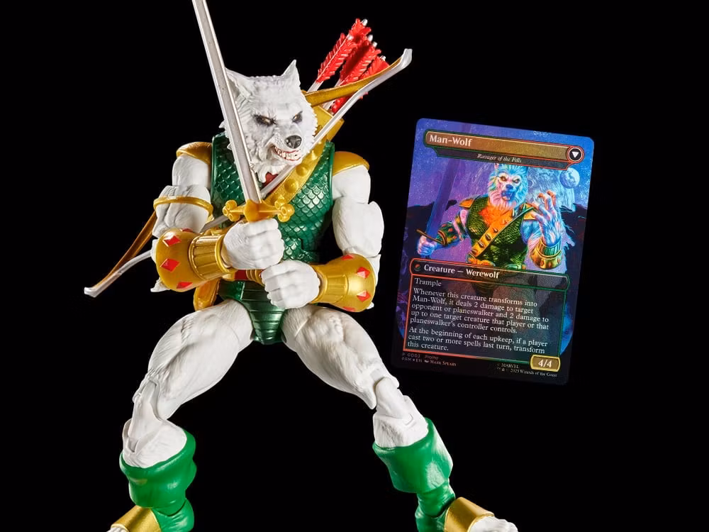 Marvel Legends Man-Wolf Action Figure with Exclusive Magic: The Gathering Card