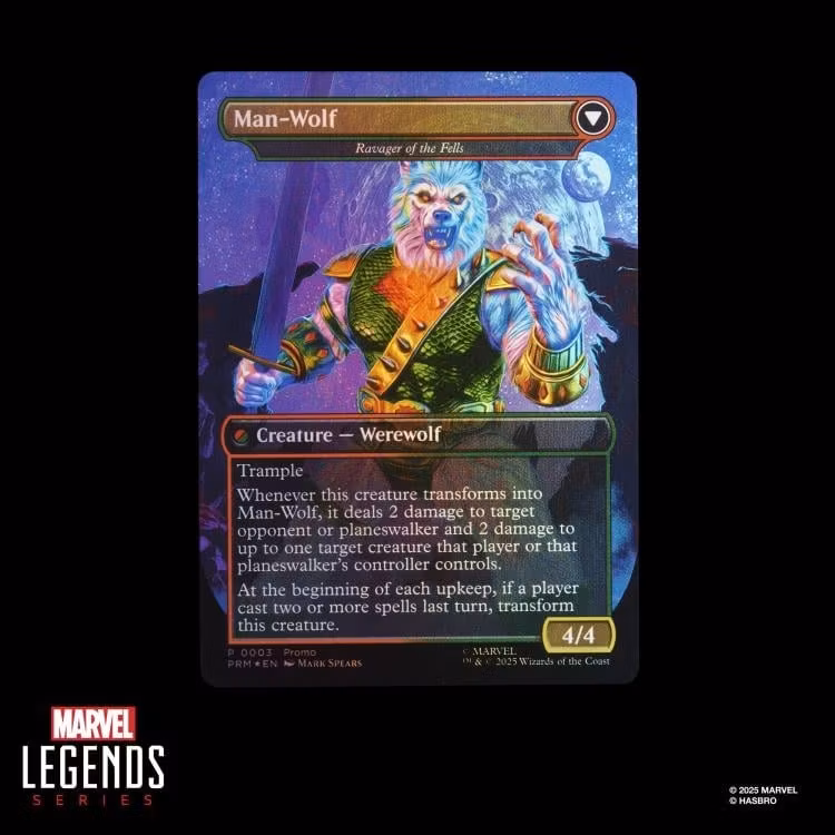 Marvel Legends Man-Wolf Action Figure with Exclusive Magic: The Gathering Card