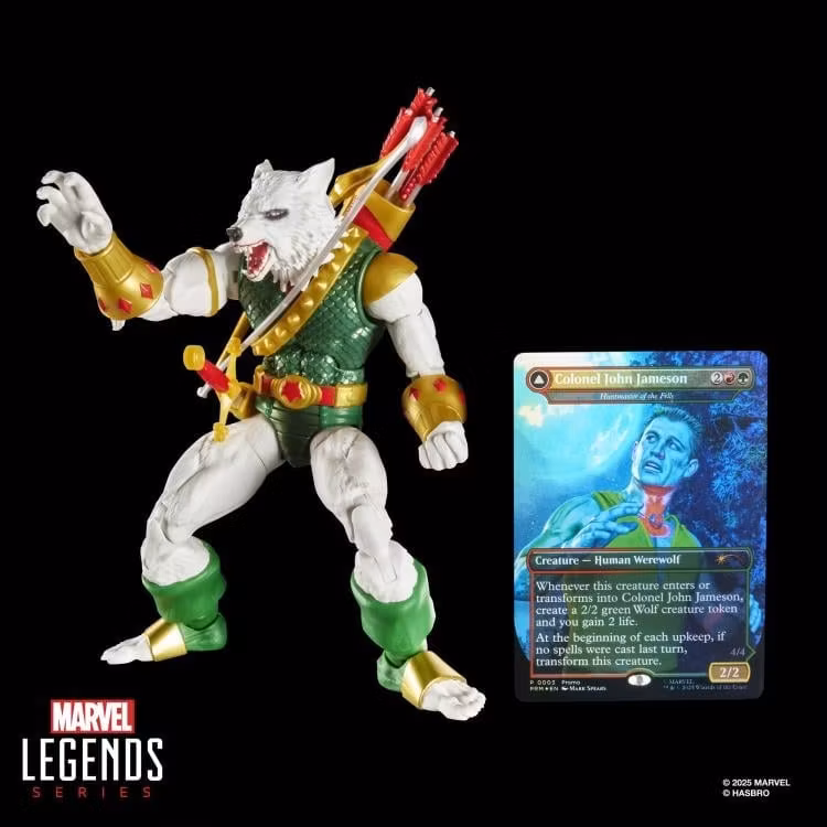 Marvel Legends Man-Wolf Action Figure with Exclusive Magic: The Gathering Card