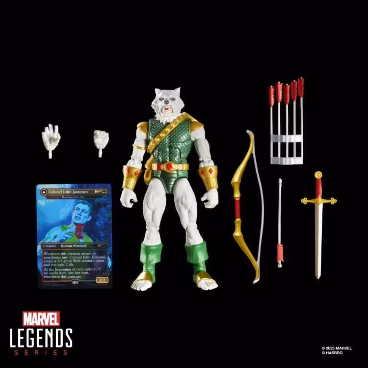 Marvel Legends Man-Wolf Action Figure with Exclusive Magic: The Gathering Card