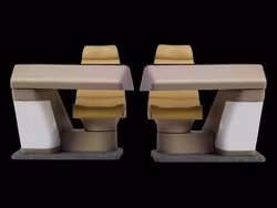 Star Trek: The Next Generation Enterprise-D Bridge Navigation and Operations Consoles 1/6 Scale Replica Set