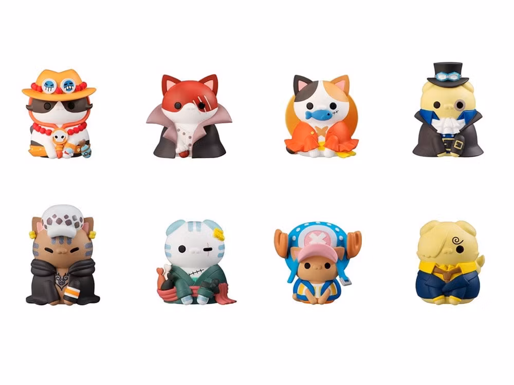 One Piece Mega Cat Project Nyan Piece Nyaan! I'm Gonna Be King of Paw-rates!! Box Set of 8 Figures (3rd Rerelease)