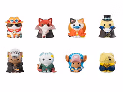One Piece Mega Cat Project Nyan Piece Nyaan! I'm Gonna Be King of Paw-rates!! Box Set of 8 Figures (3rd Rerelease)