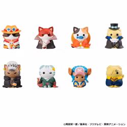 One Piece Mega Cat Project Nyan Piece Nyaan! I'm Gonna Be King of Paw-rates!! Box Set of 8 Figures (3rd Rerelease)