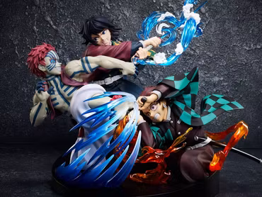 Demon Slayer: Kimetsu no Yaiba Tanjiro Kamado, Giyu Tomioka & Akaza Figure