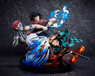 Demon Slayer: Kimetsu no Yaiba Tanjiro Kamado, Giyu Tomioka & Akaza Figure