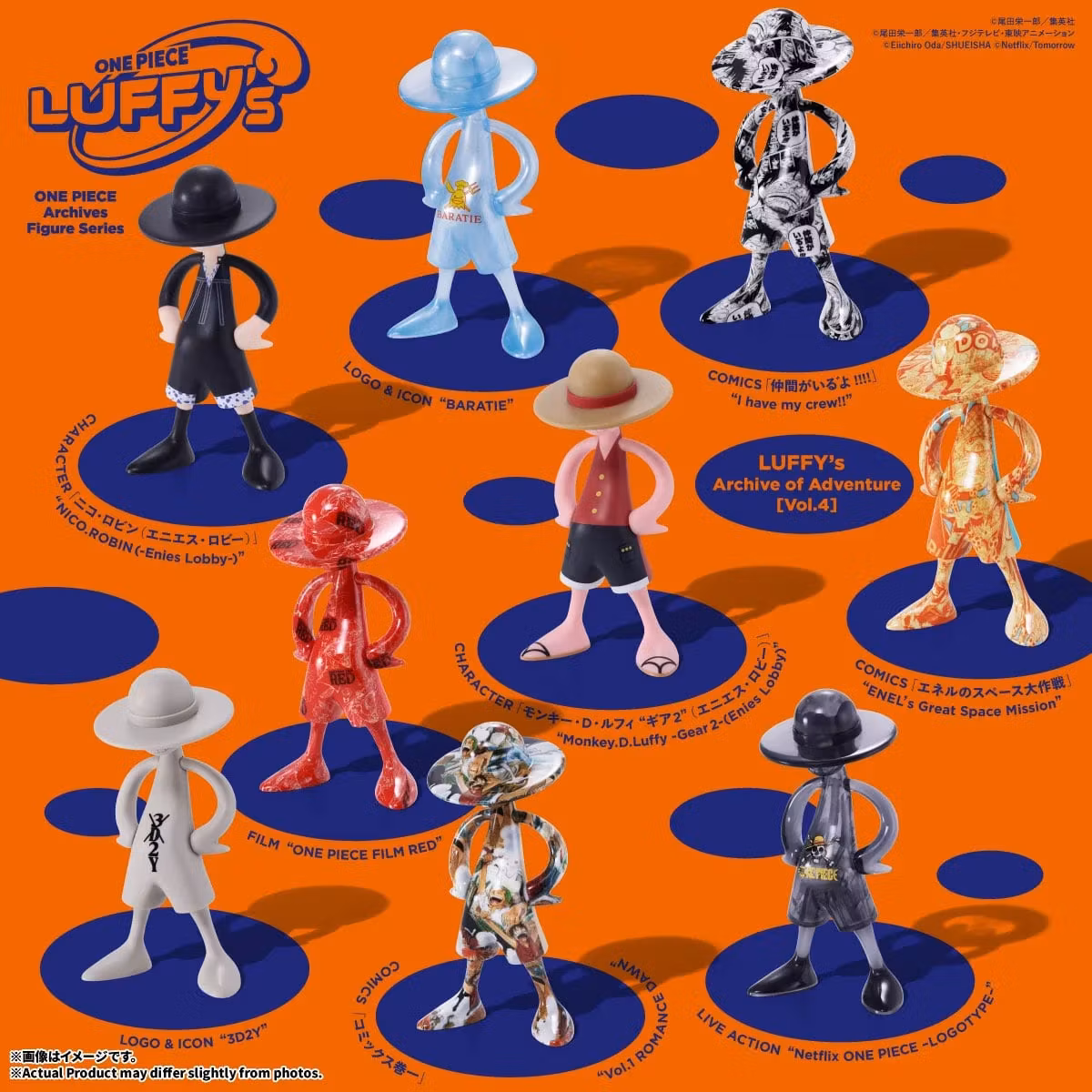 One Piece Luffy's Archive of Adventure Vol.4 Box Set of 10 Figures