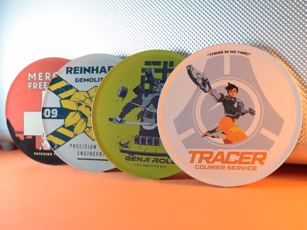 Overwatch Set of 4 Metal Coasters