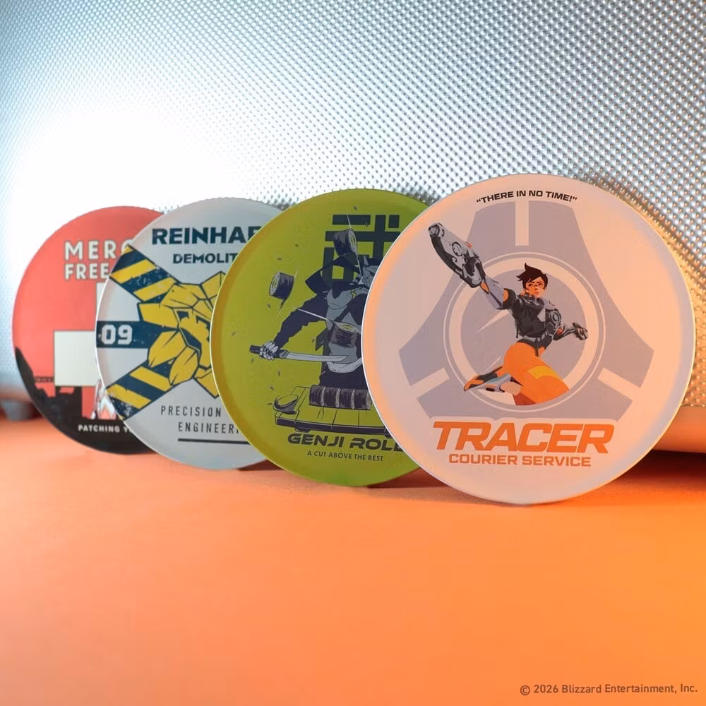 Overwatch Set of 4 Metal Coasters