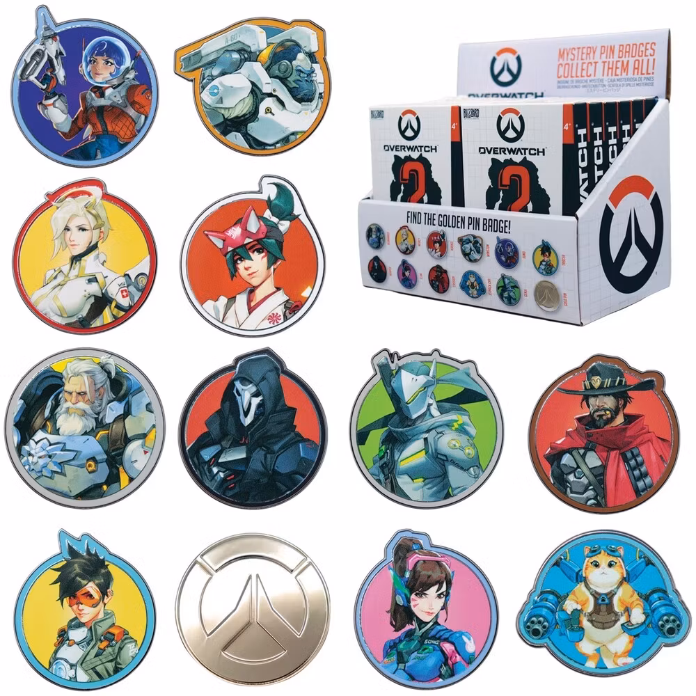 Overwatch Box of 12 Random Pin Badges