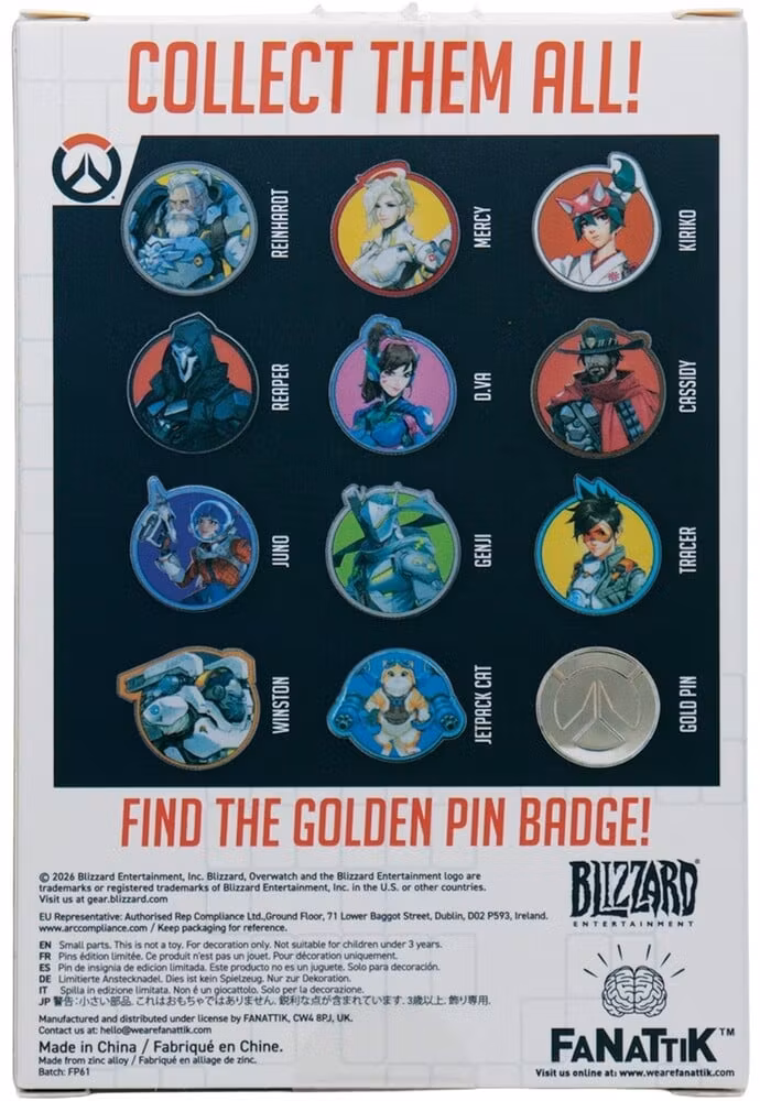 Overwatch Box of 12 Random Pin Badges