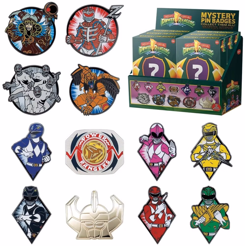 Power Rangers Box of 12 Random Pin Badges