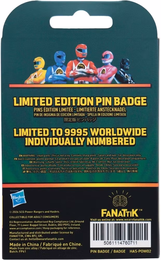 Power Rangers Green Ranger Limited Edition Pin Badge