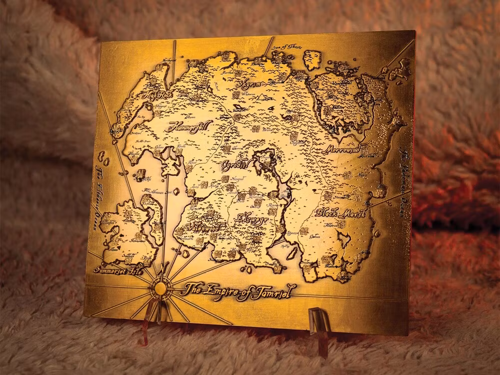 The Elder Scrolls The Empire of Tamriel Limited Edition Metal Map Replica