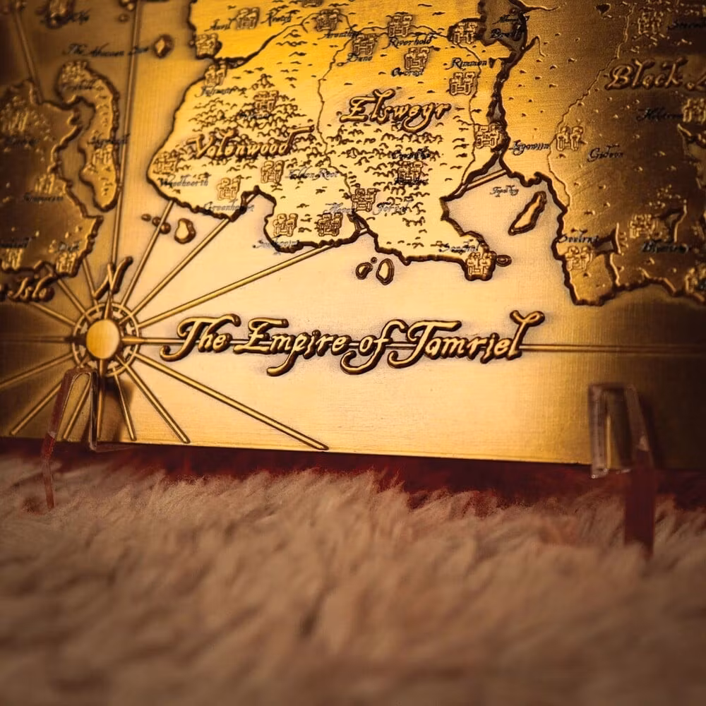 The Elder Scrolls The Empire of Tamriel Limited Edition Metal Map Replica