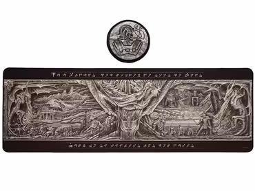 The Elder Scrolls V: Skyrim Alduin's Wall XL Desk Pad and Coaster Set