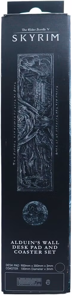 The Elder Scrolls V: Skyrim Alduin's Wall XL Desk Pad and Coaster Set