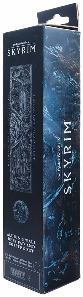 The Elder Scrolls V: Skyrim Alduin's Wall XL Desk Pad and Coaster Set