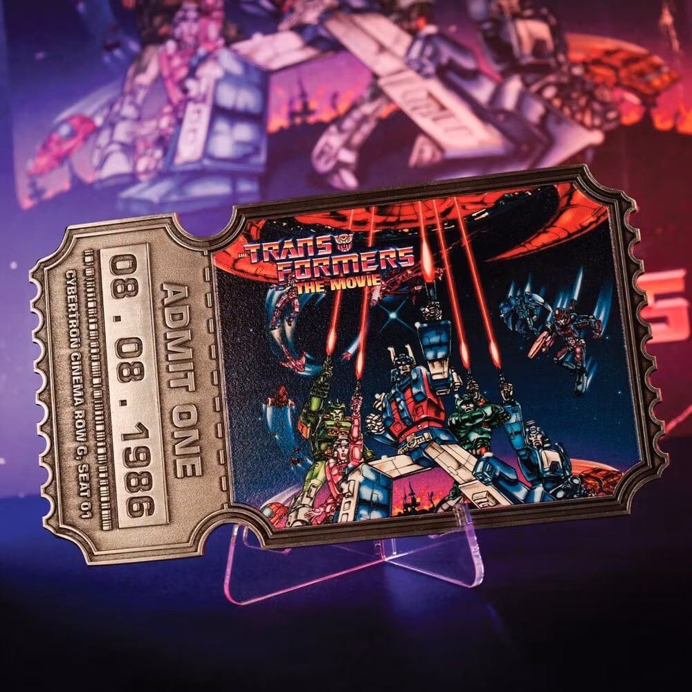Transformers: The Movie 40th Anniversary Limited Edition Commemorative Ticket Metal Replica