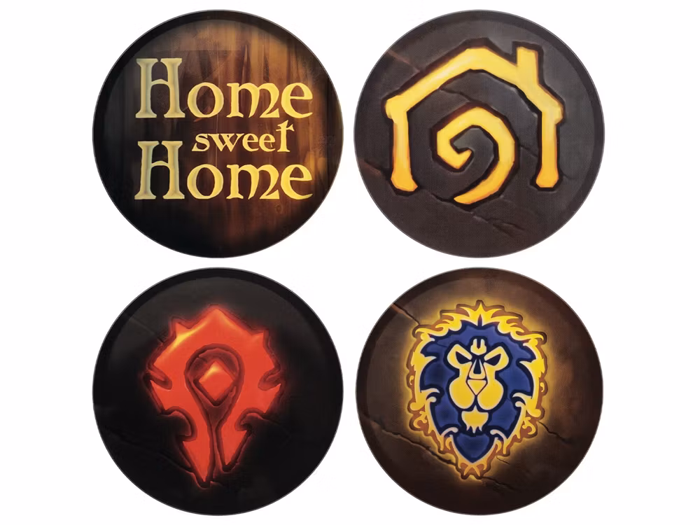 World of Warcraft Set of 4 Metal Coasters