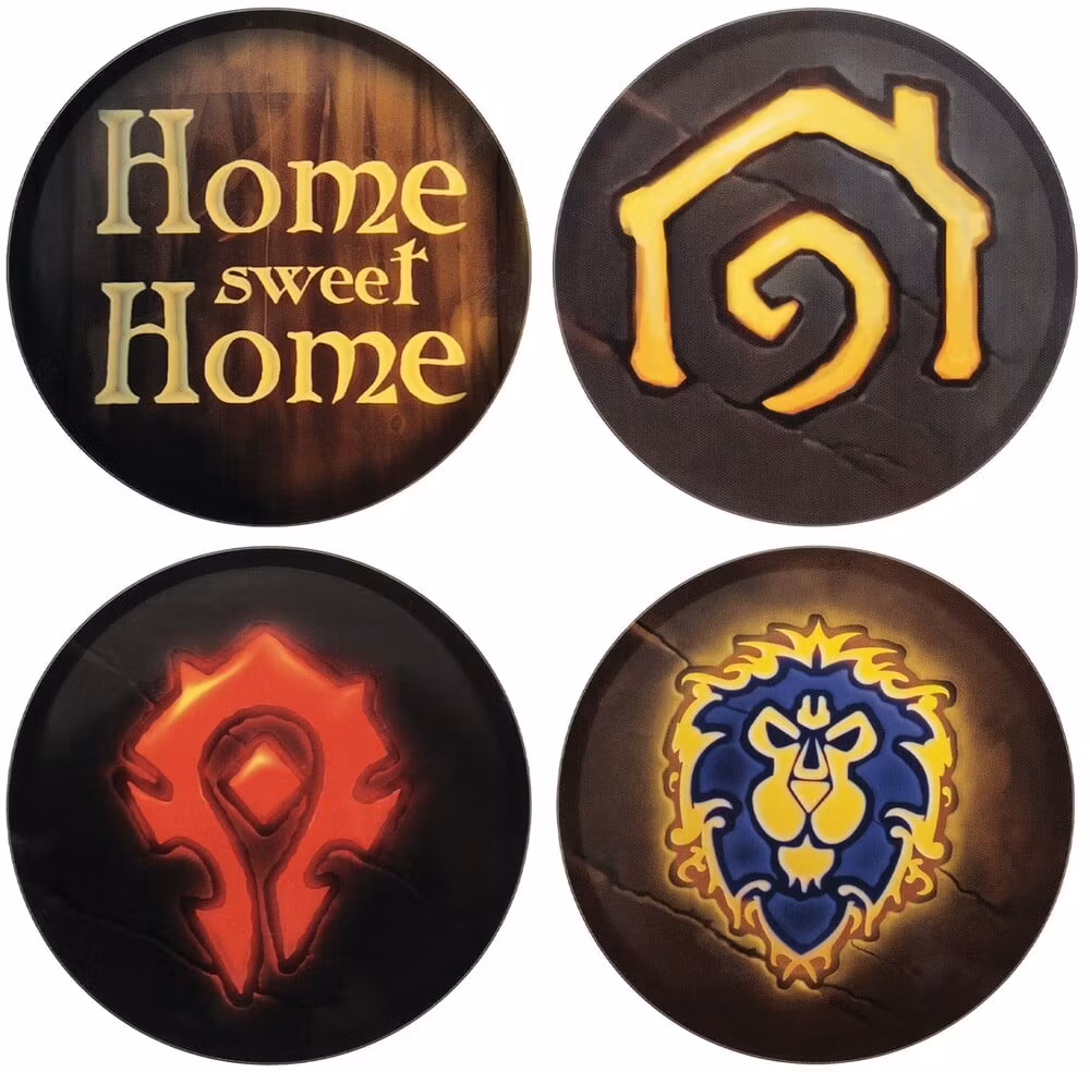 World of Warcraft Set of 4 Metal Coasters