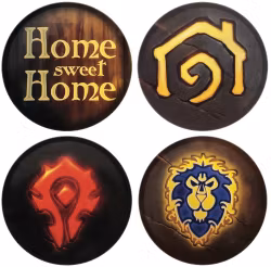 World of Warcraft Set of 4 Metal Coasters