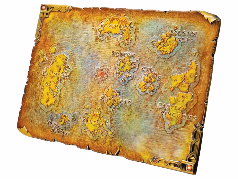 World of Warcraft Azeroth Metal Map Limited Edition Replica