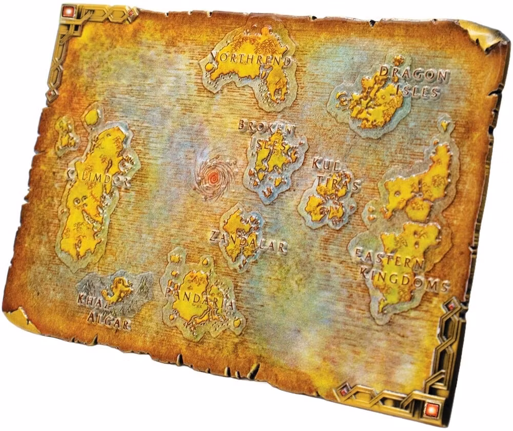 World of Warcraft Azeroth Metal Map Limited Edition Replica