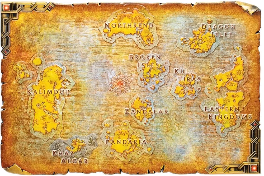 World of Warcraft Azeroth Metal Map Limited Edition Replica