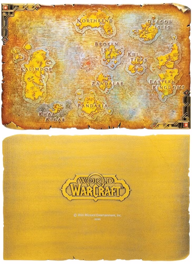 World of Warcraft Azeroth Metal Map Limited Edition Replica