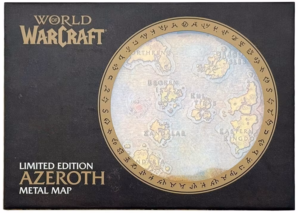 World of Warcraft Azeroth Metal Map Limited Edition Replica