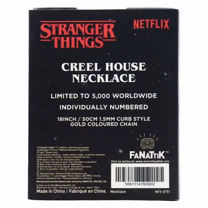 Stranger Things Necklace Creel House Window Limited Edition