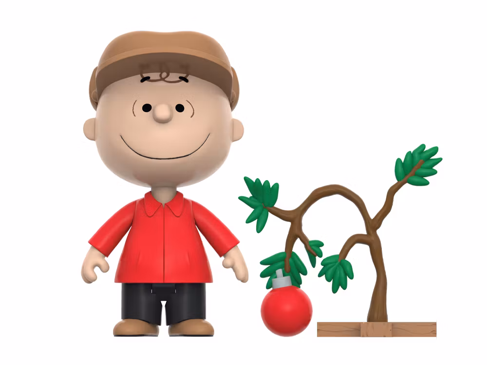 Peanuts ReAction Charlie Brown and Sad Tree (Snow Globe Card Back) Action Figure