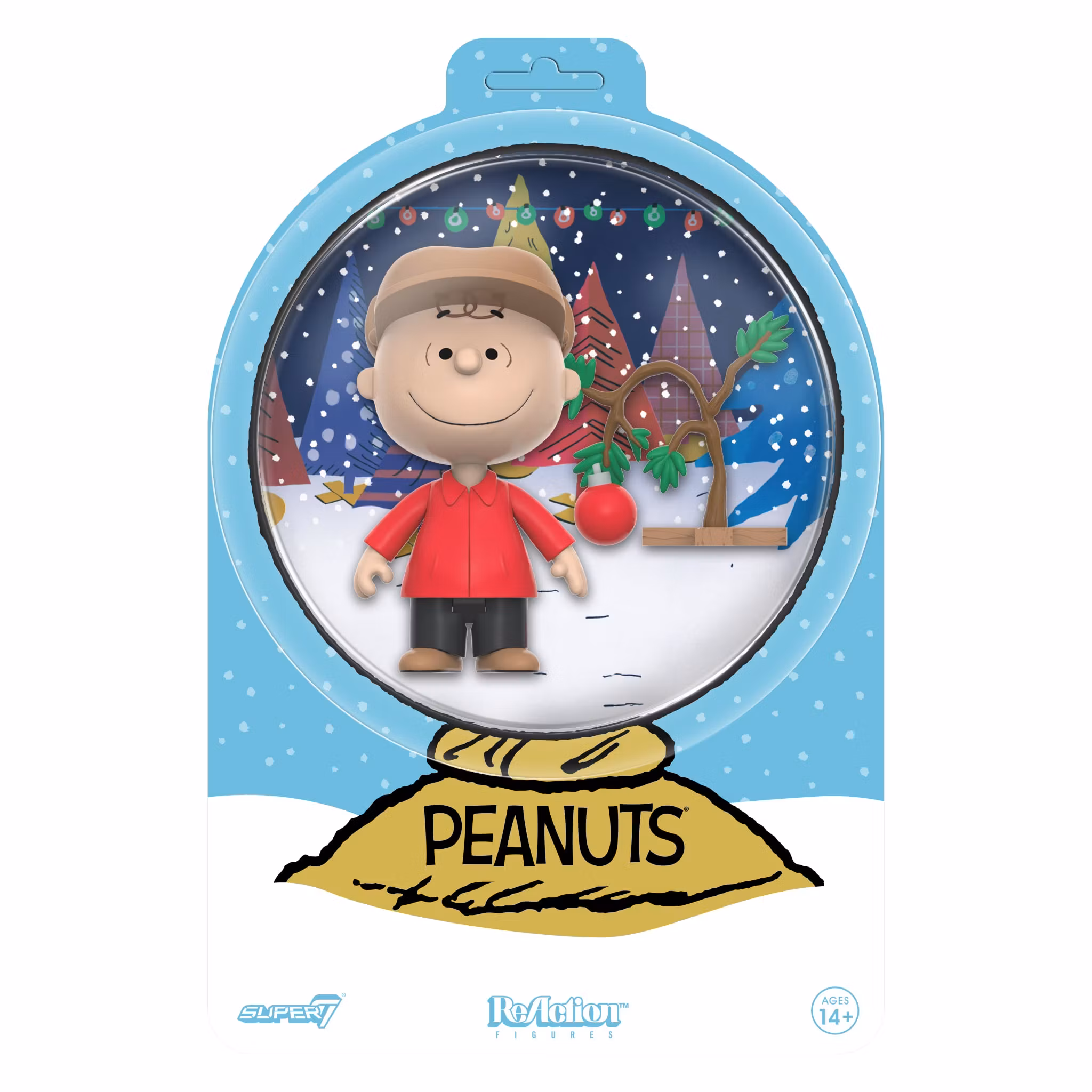 Peanuts ReAction Charlie Brown and Sad Tree (Snow Globe Card Back) Action Figure