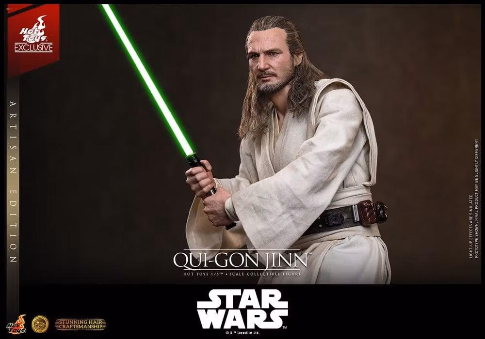 Star Wars: The Phantom Menace Movie Masterpiece Qui-Gon Jinn (Artisan Edition) (Hot Toys Exclusive) 1/6 Action Figure