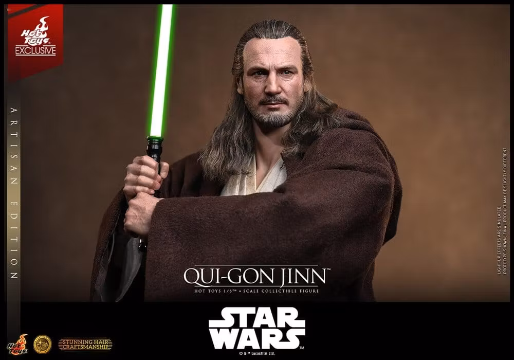 Star Wars: The Phantom Menace Movie Masterpiece Qui-Gon Jinn (Artisan Edition) (Hot Toys Exclusive) 1/6 Action Figure