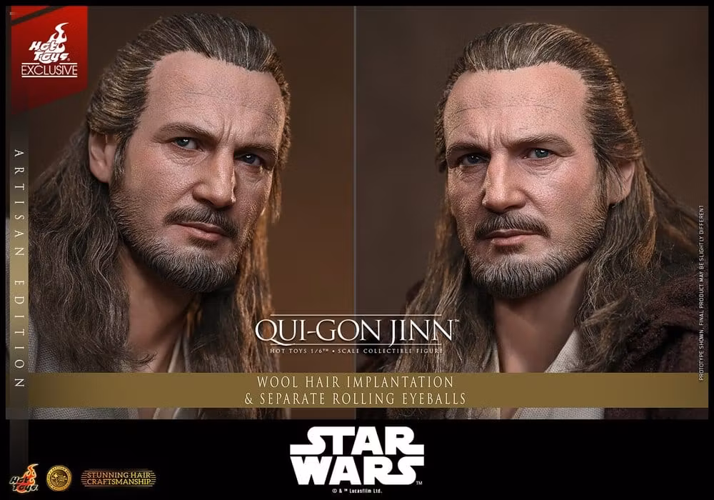 Star Wars: The Phantom Menace Movie Masterpiece Qui-Gon Jinn (Artisan Edition) (Hot Toys Exclusive) 1/6 Action Figure