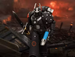 Warhammer: The Horus Heresy Dark Angels MKVI Tactical Sergeant with Power Sword and Plasma Pistol 1/18 Scale Action Figure
