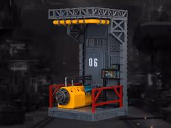 Dark Source Hangar Style Diorama Display Base (06)