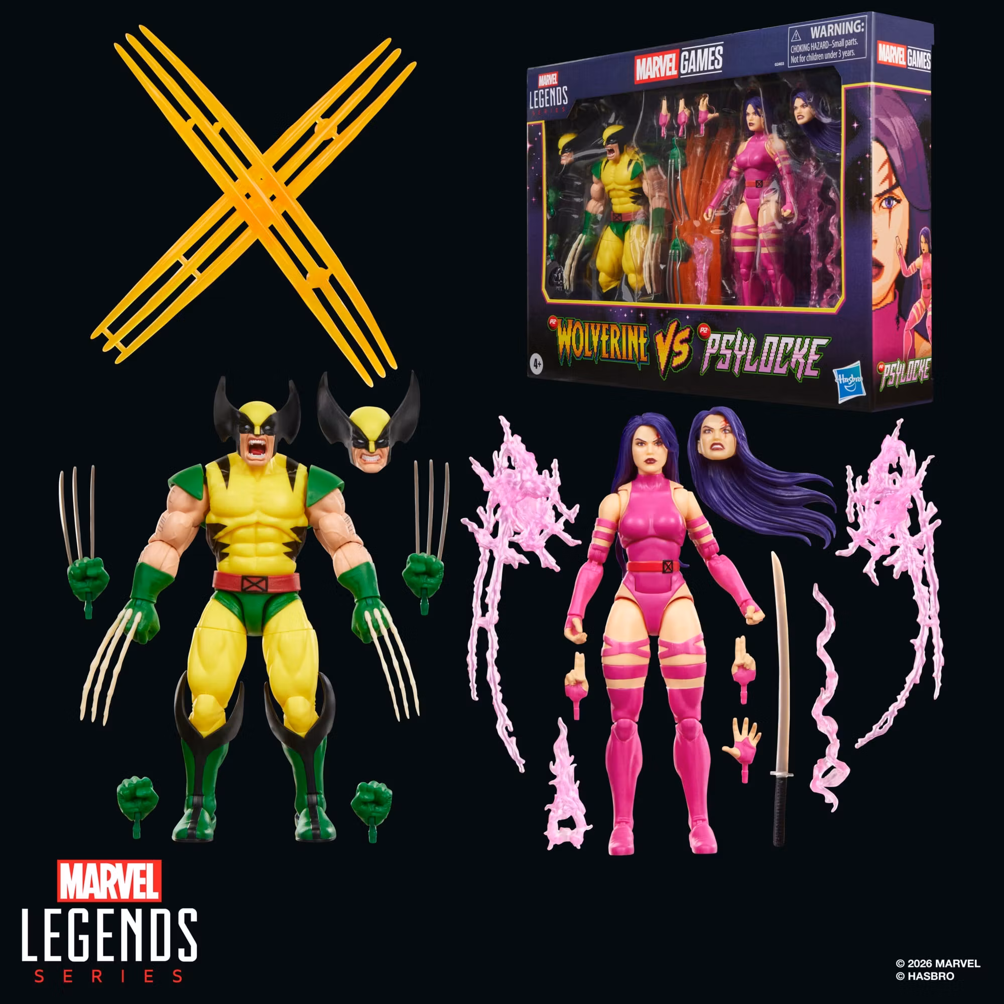 Marvel Legends Gamerverse Wolverine vs. Psylocke Action Figure Two-Pack