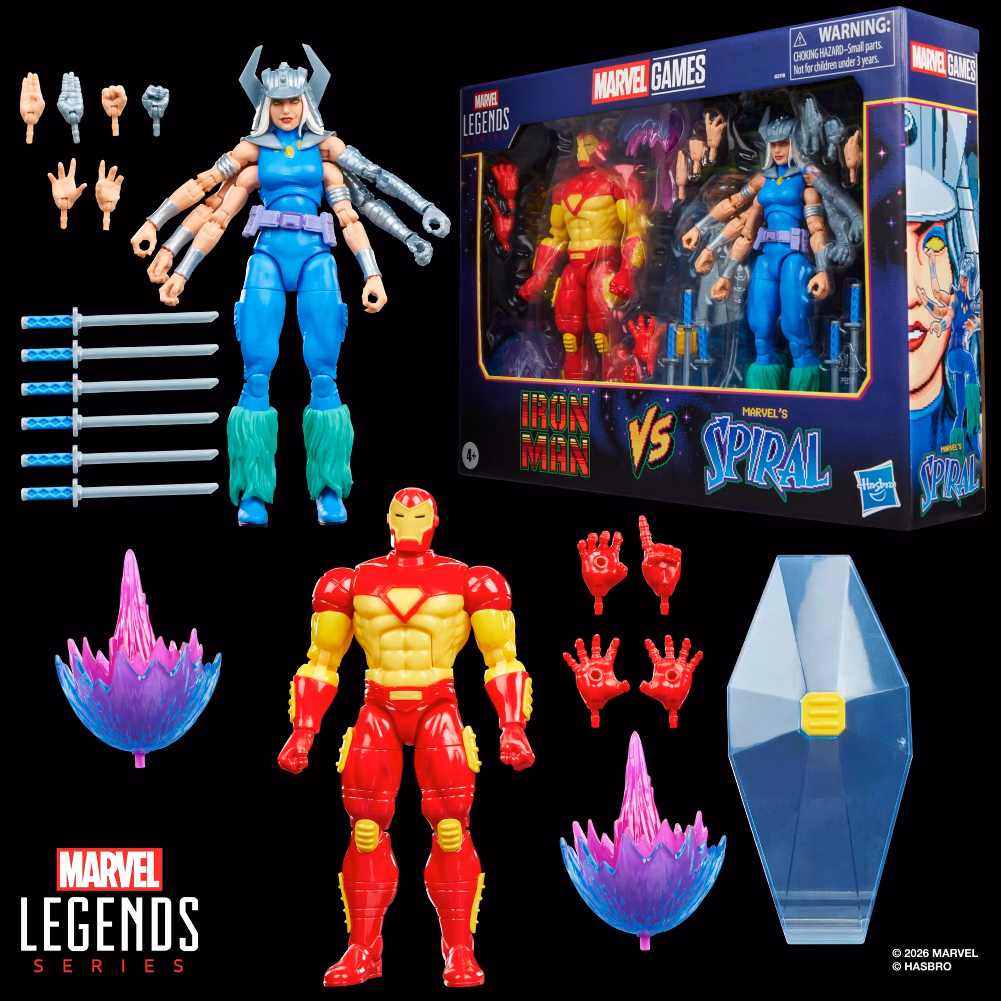 Marvel Legends Gamerverse Iron Man & Marvel's Spiral Action Figure Two-Pack