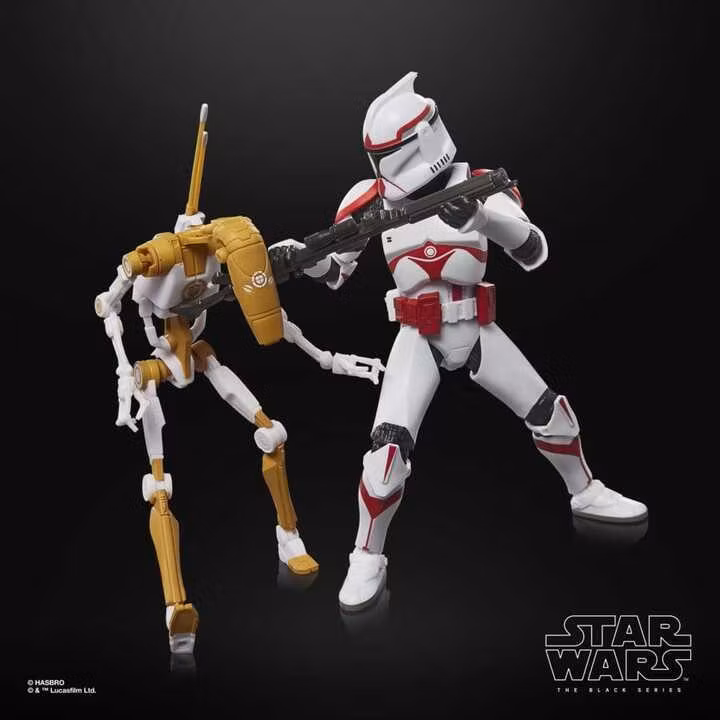 Star Wars: Battlefront II Black Series Phase I Assault Trooper & Battle Droid Officer Action Figure Two-Pack