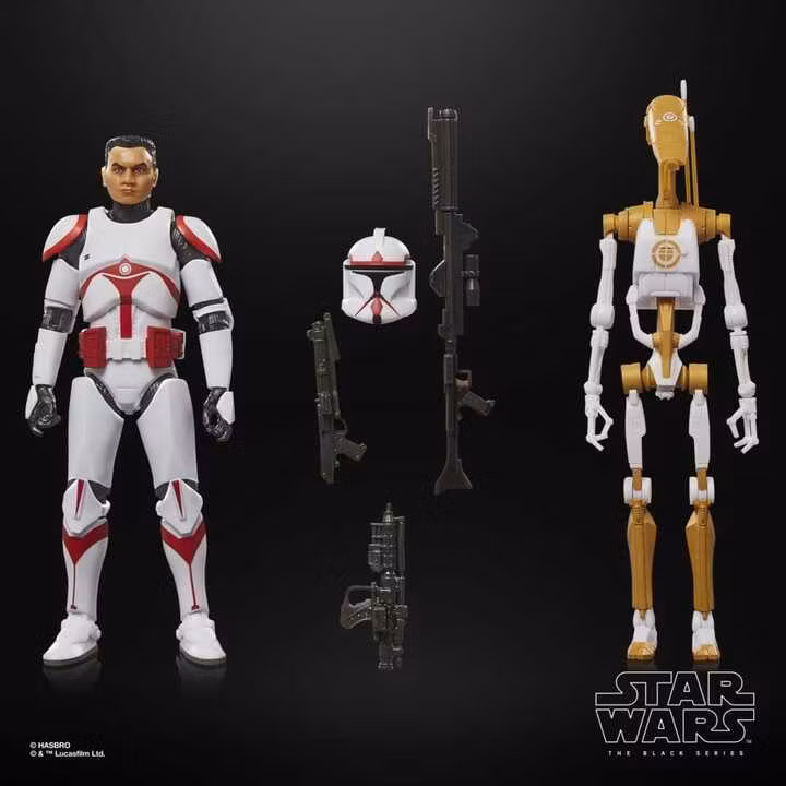 Star Wars: Battlefront II Black Series Phase I Assault Trooper & Battle Droid Officer Action Figure Two-Pack