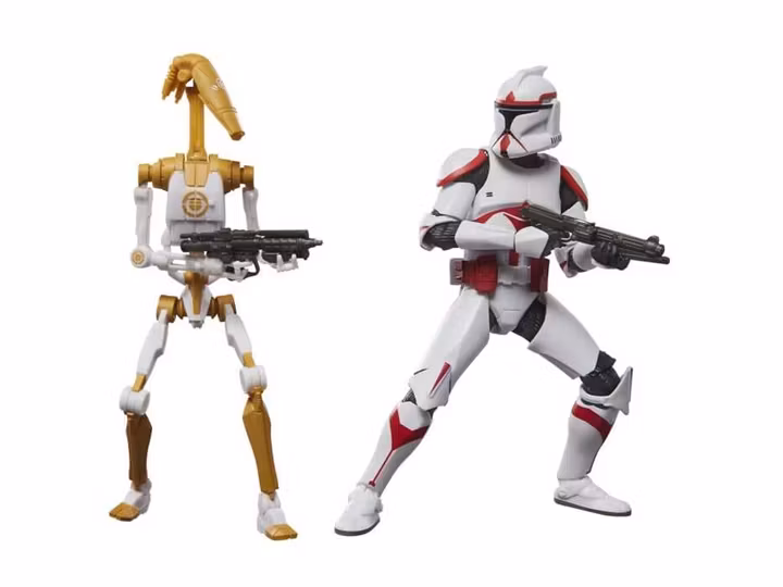 Star Wars: Battlefront II Black Series Phase I Assault Trooper & Battle Droid Officer Action Figure Two-Pack